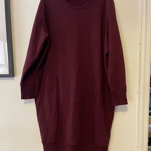 Universal Standard Deep Red Sweatshirt Dress